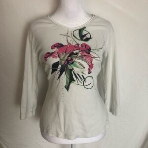 Olsen Floral Graphic Tee NWOT